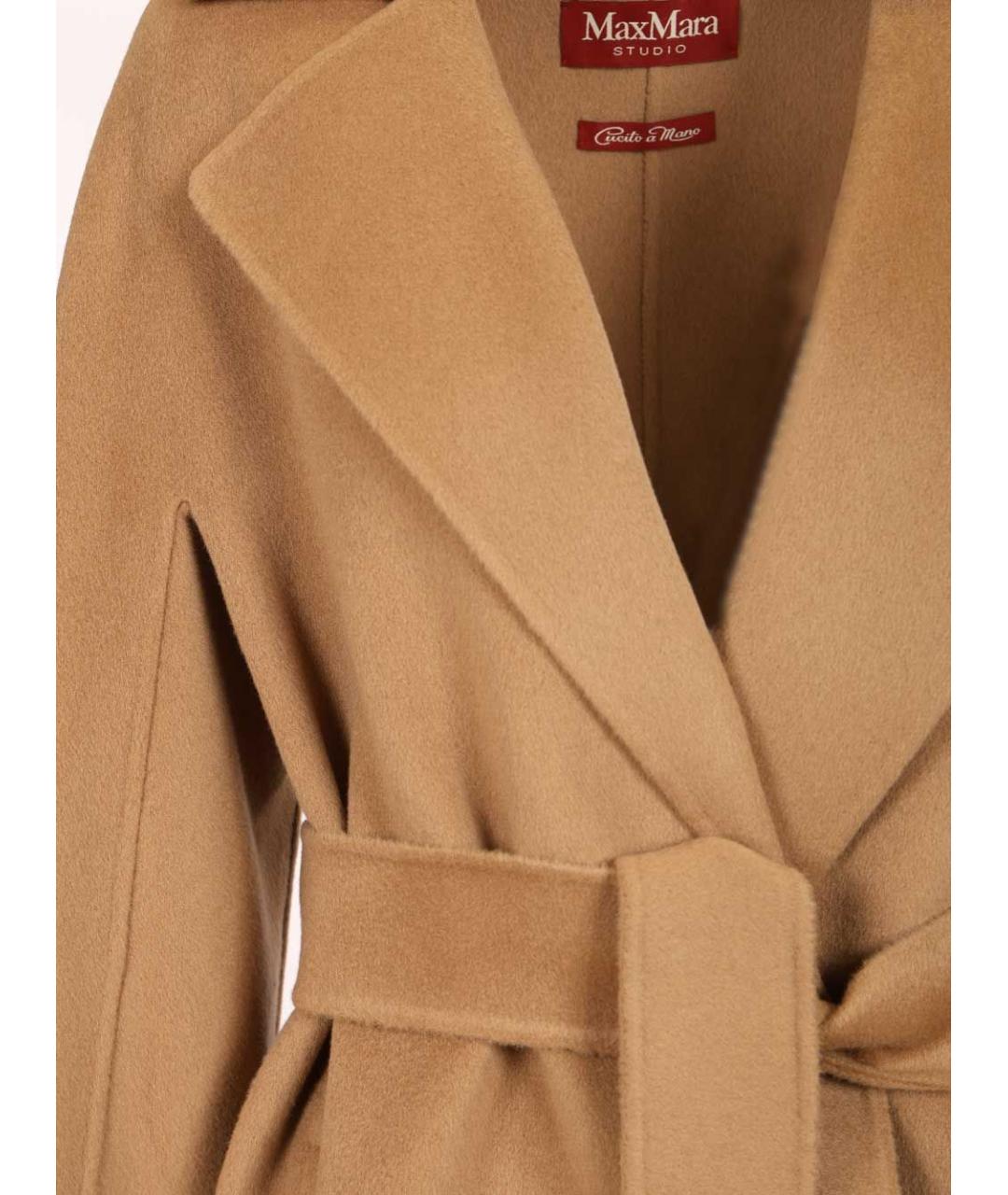 MAX MARA STUDIO Бежевое кашемировое пальто, фото 4