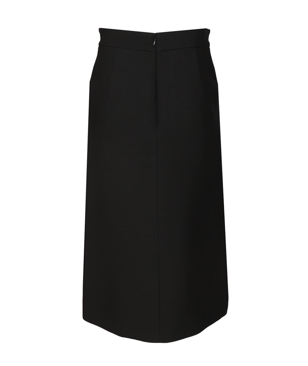 VALENTINO Черная шерстяная юбка миди, фото 2