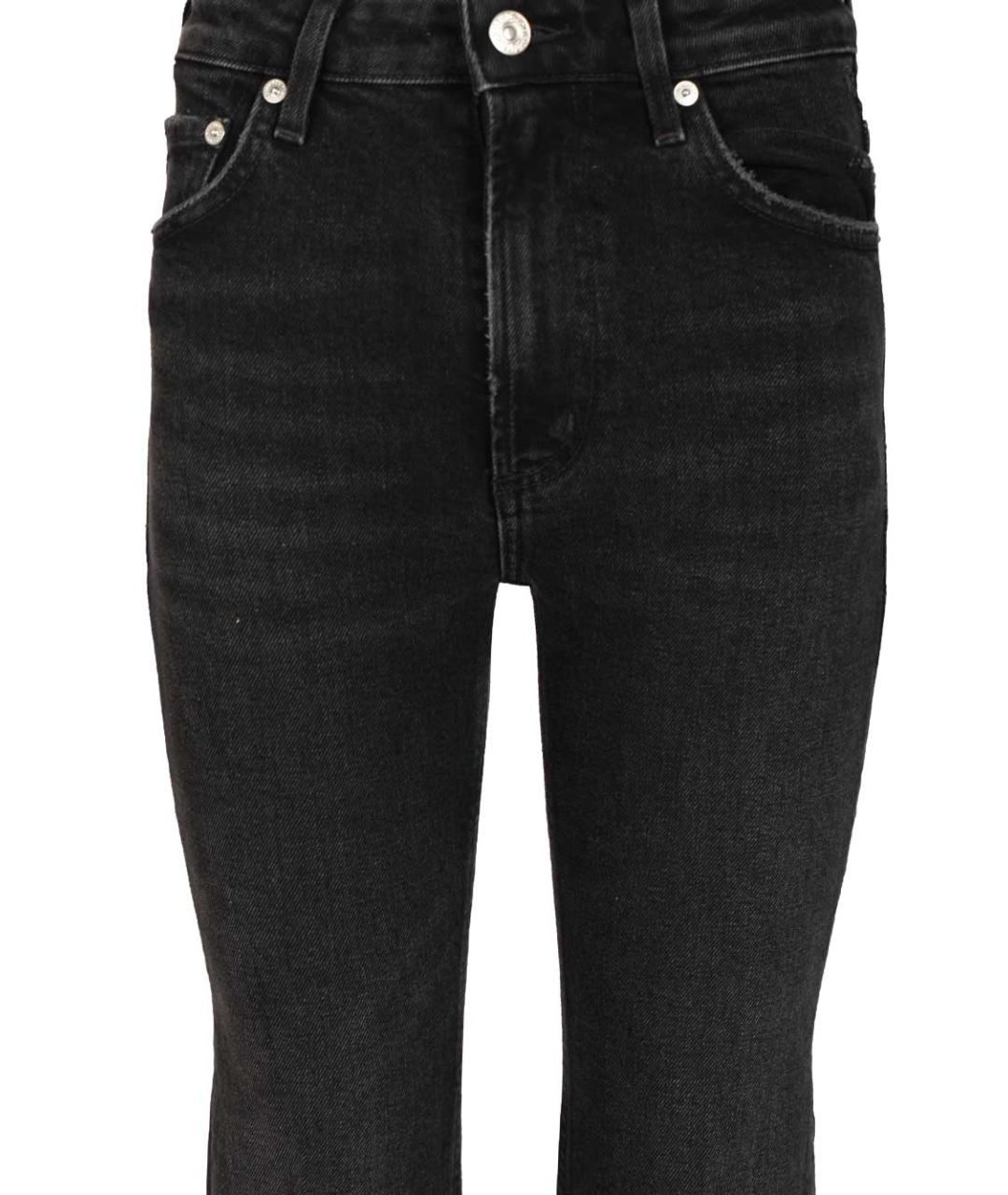Citizien Of Humanity Черные хлопковые джинсы слим, фото 4