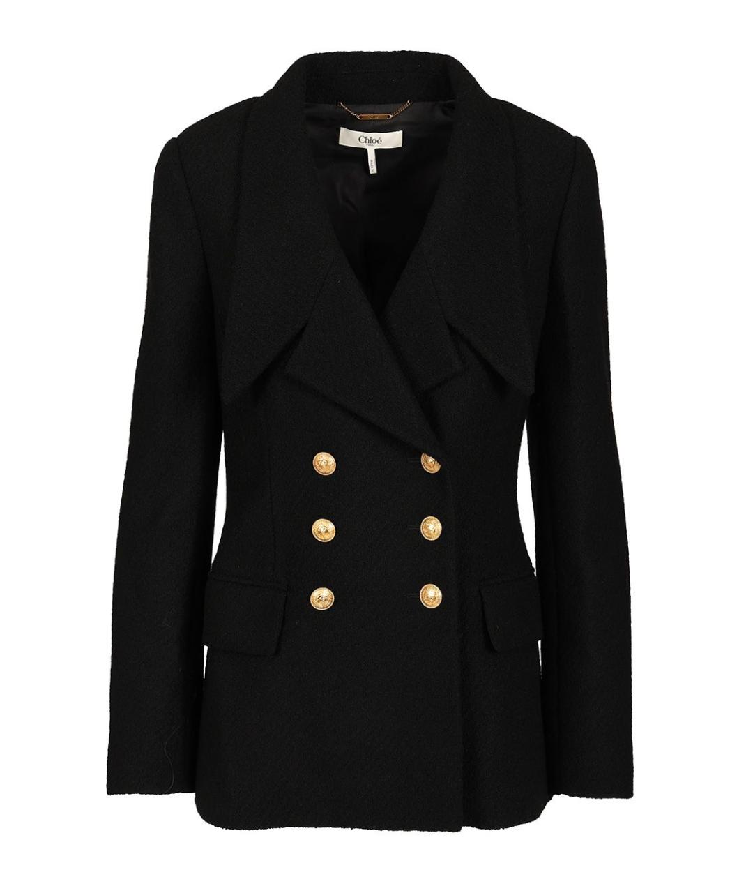 CHLOE Черный шерстяной жакет/пиджак, фото 1