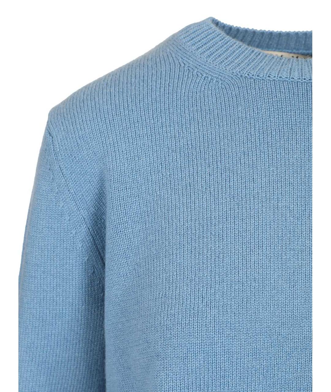 'S MAX MARA Голубой шерстяной джемпер / свитер, фото 4