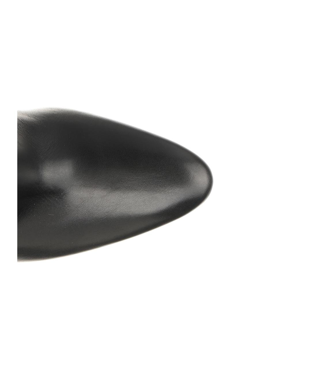 PARIS TEXAS Черные кожаные сапоги, фото 4