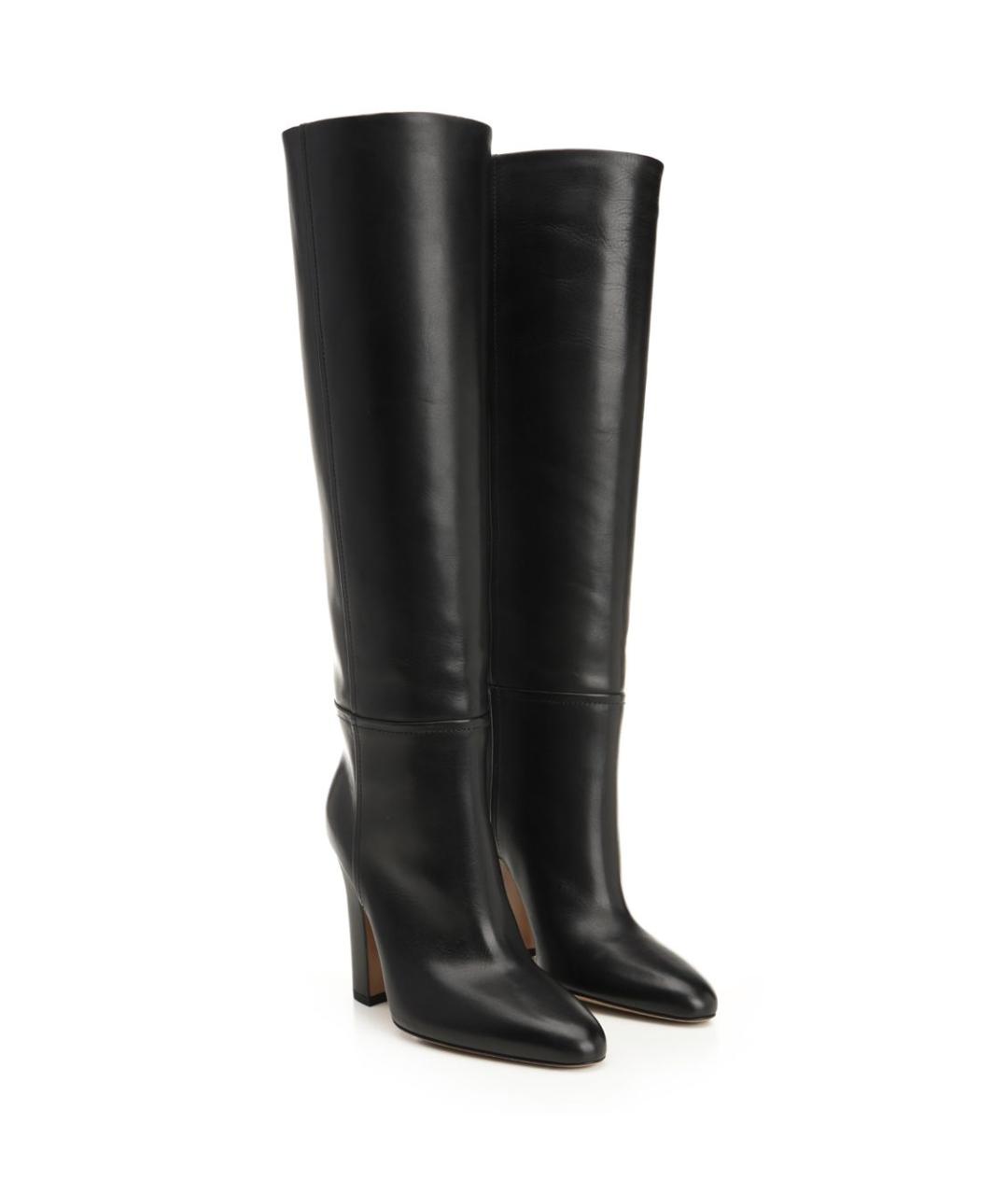 PARIS TEXAS Черные кожаные сапоги, фото 2