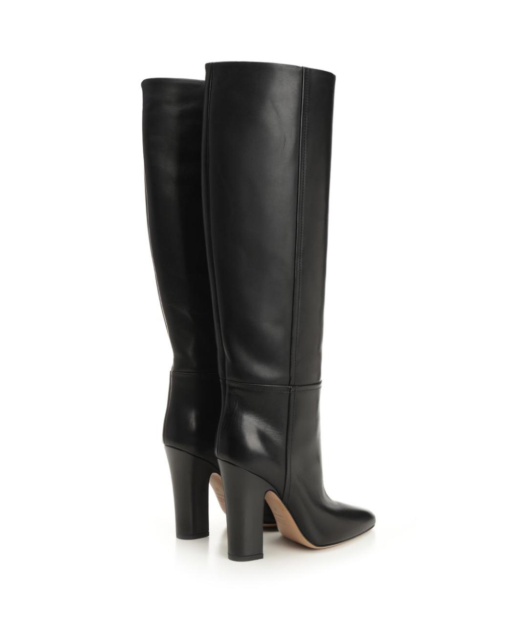 PARIS TEXAS Черные кожаные сапоги, фото 3