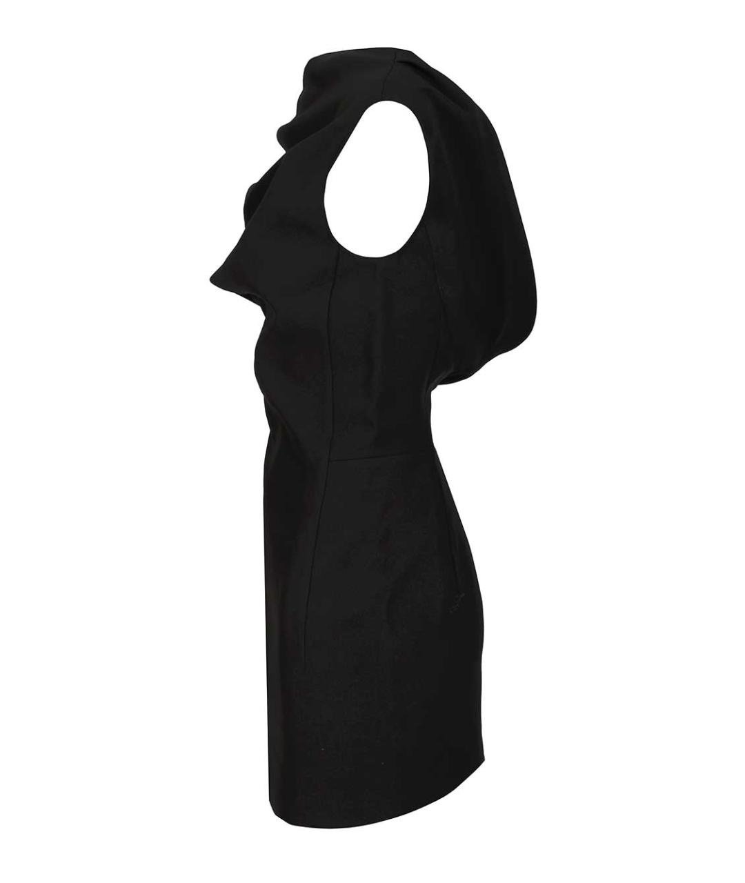 JACQUEMUS Черное вискозное коктейльное платье, фото 3