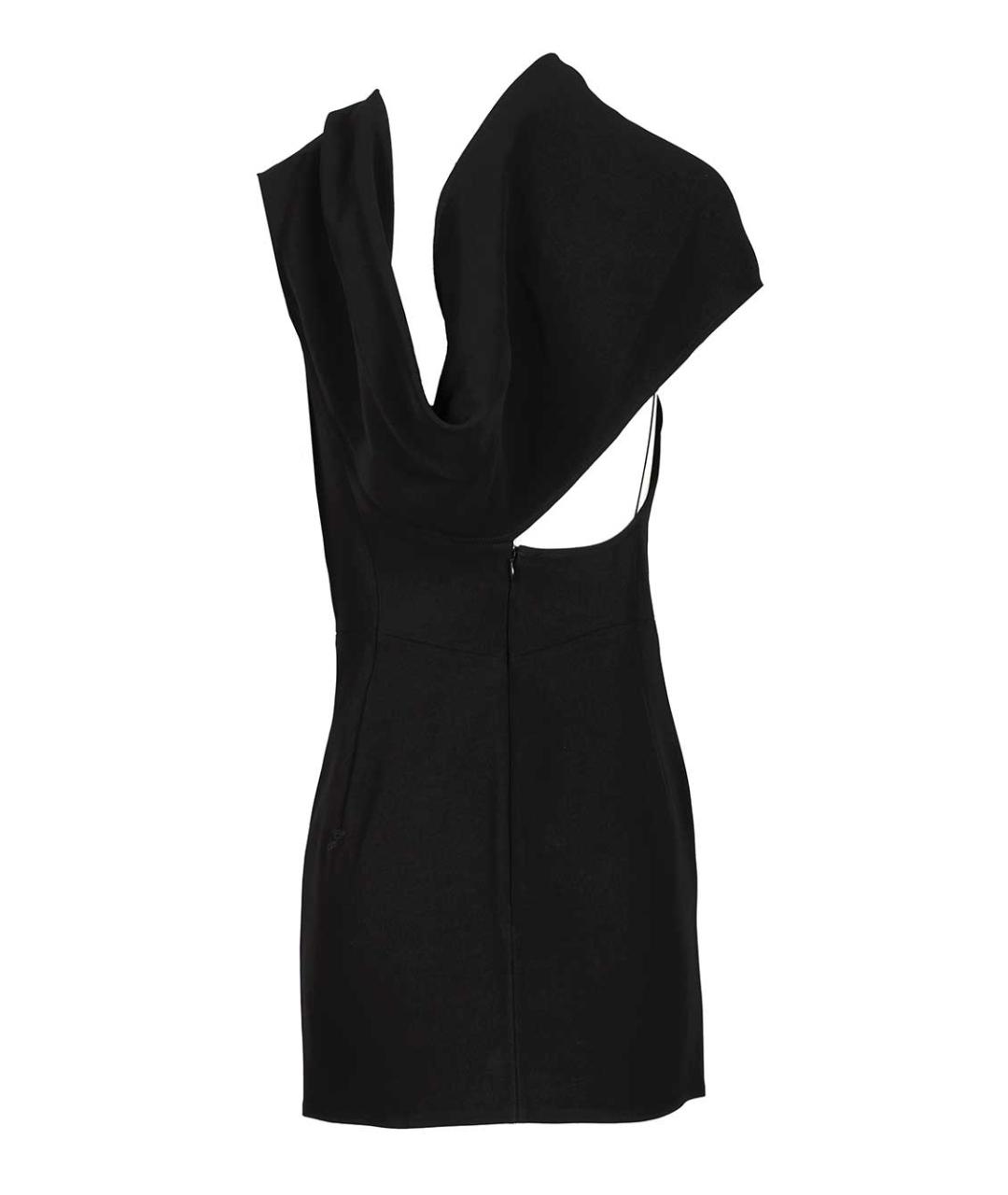 JACQUEMUS Черное вискозное коктейльное платье, фото 2
