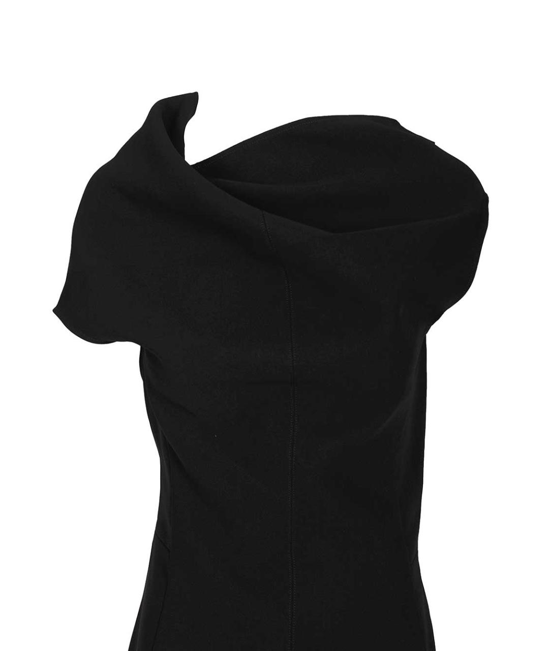 JACQUEMUS Черное вискозное коктейльное платье, фото 4