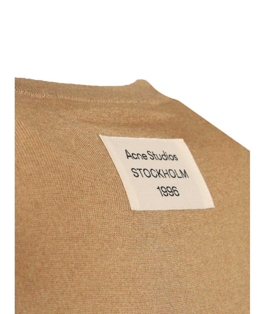 ACNE STUDIOS Бежевый кашемировый джемпер / свитер, фото 5