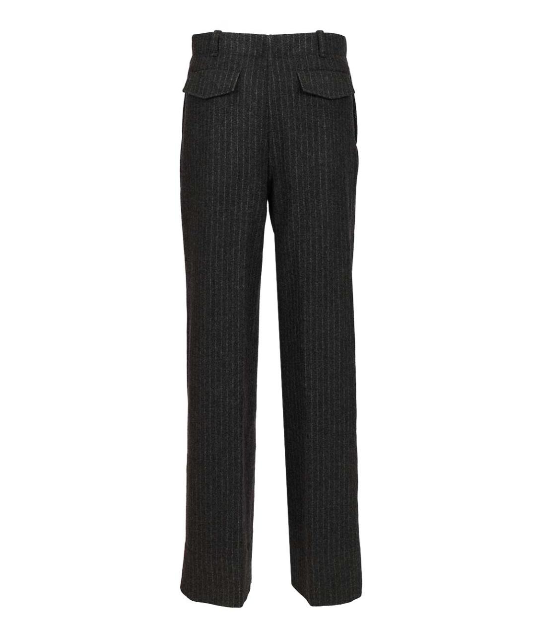 DURAZZI Серые шерстяные прямые брюки, фото 2