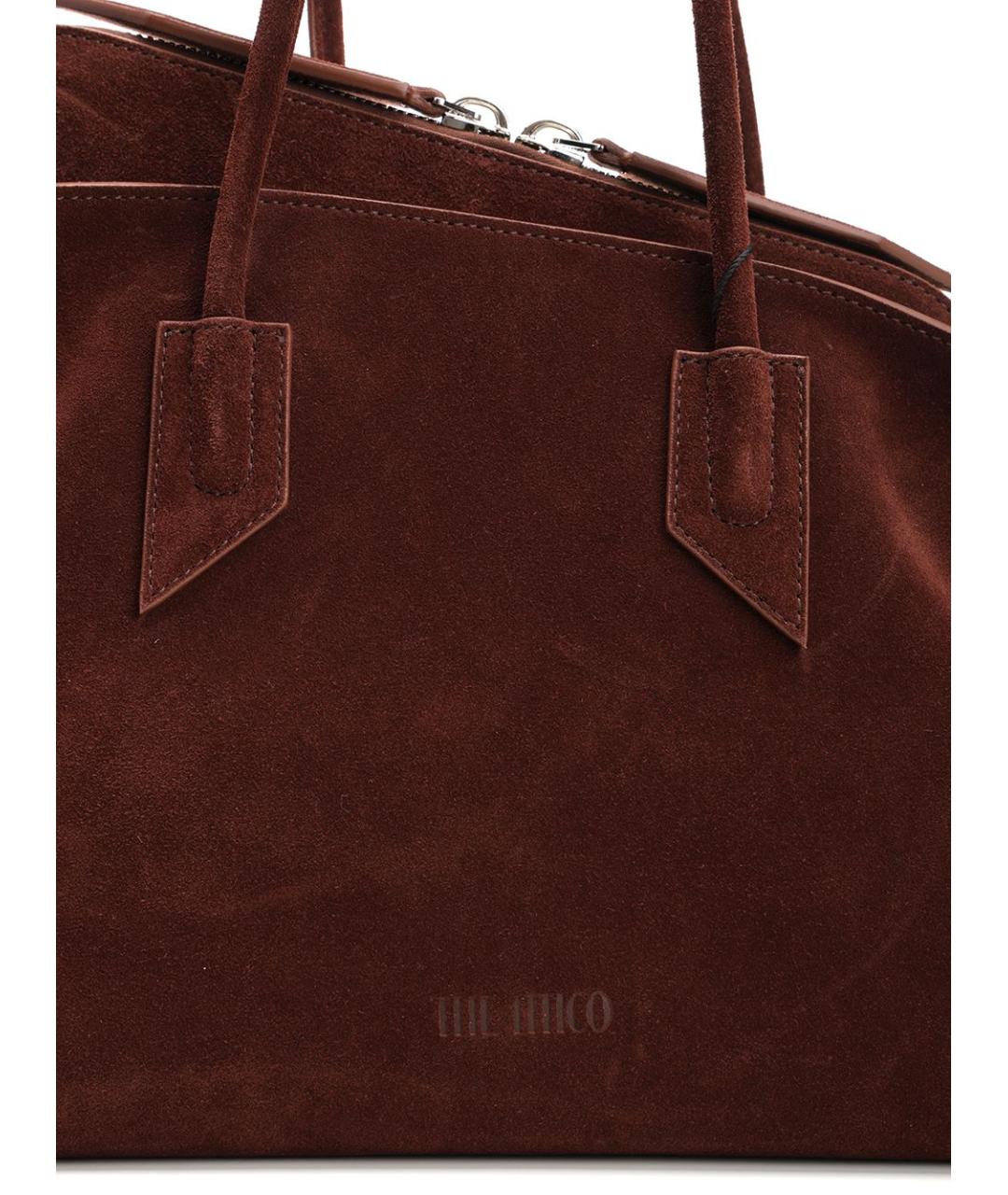 THE ATTICO Коричневая замшевая сумка тоут, фото 5