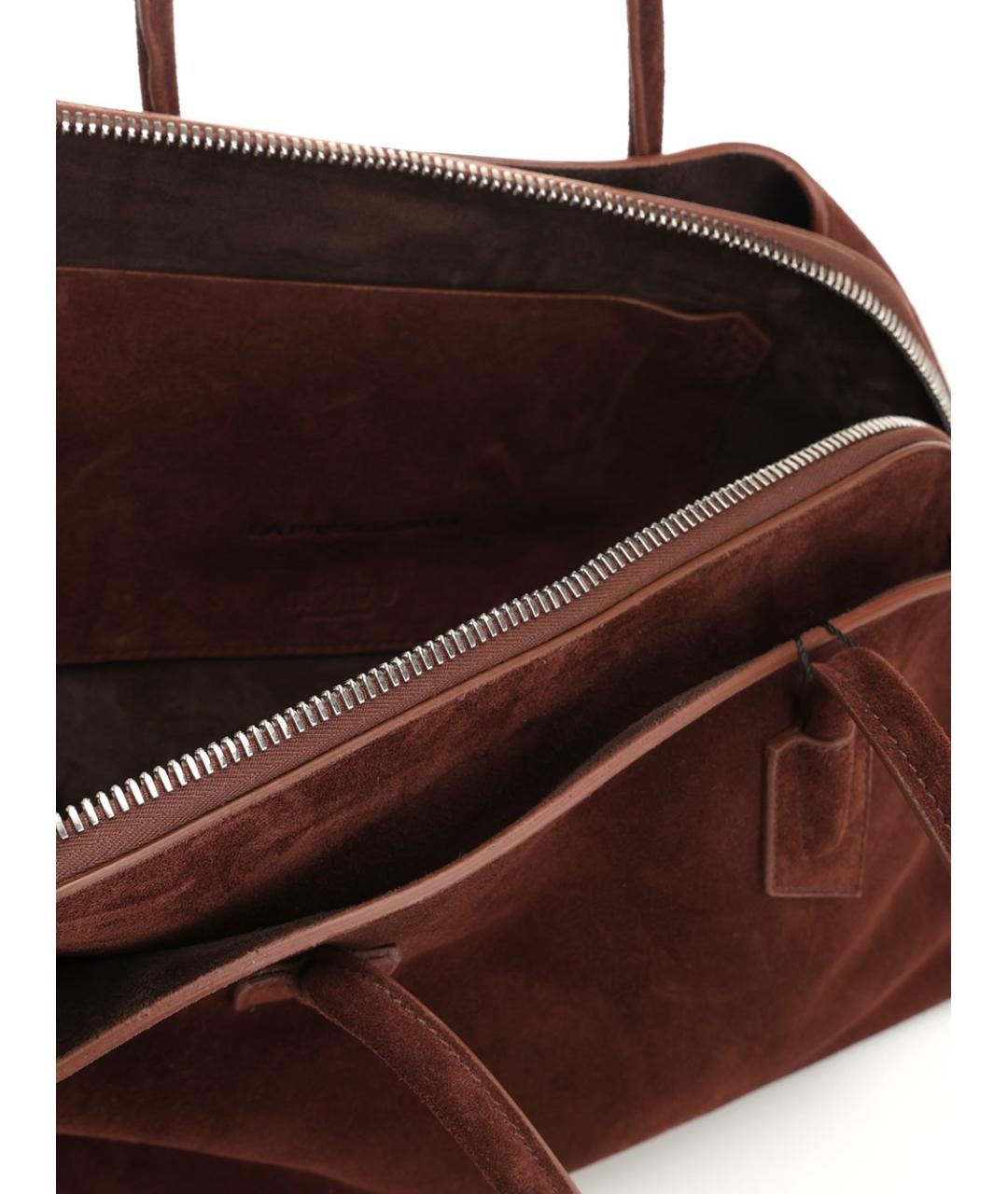 THE ATTICO Коричневая замшевая сумка тоут, фото 4