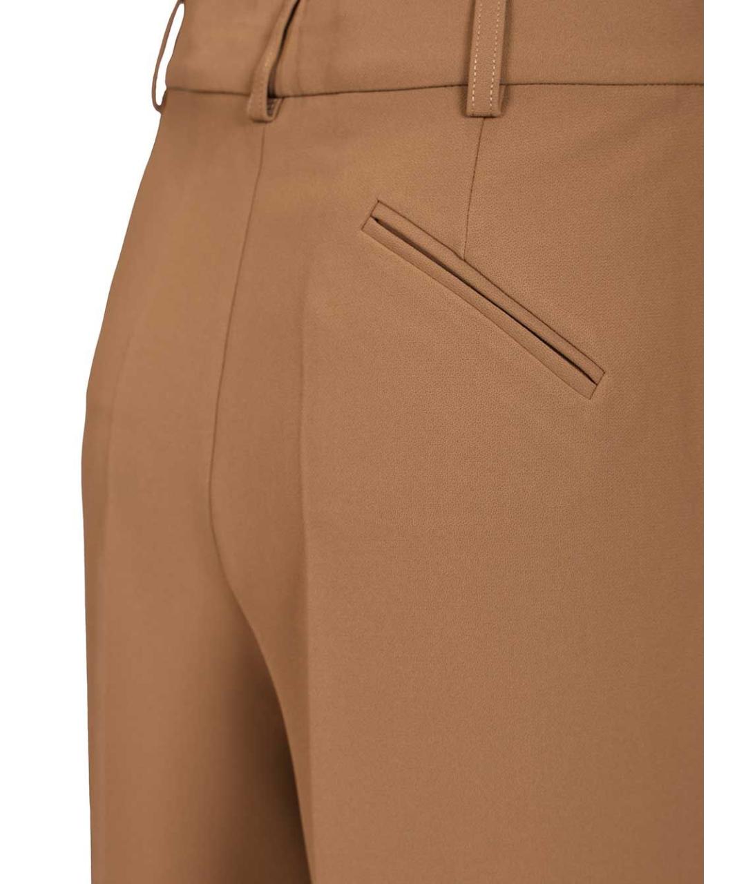 FEDERICA TOSI Коричневые полиэстеровые шорты, фото 5