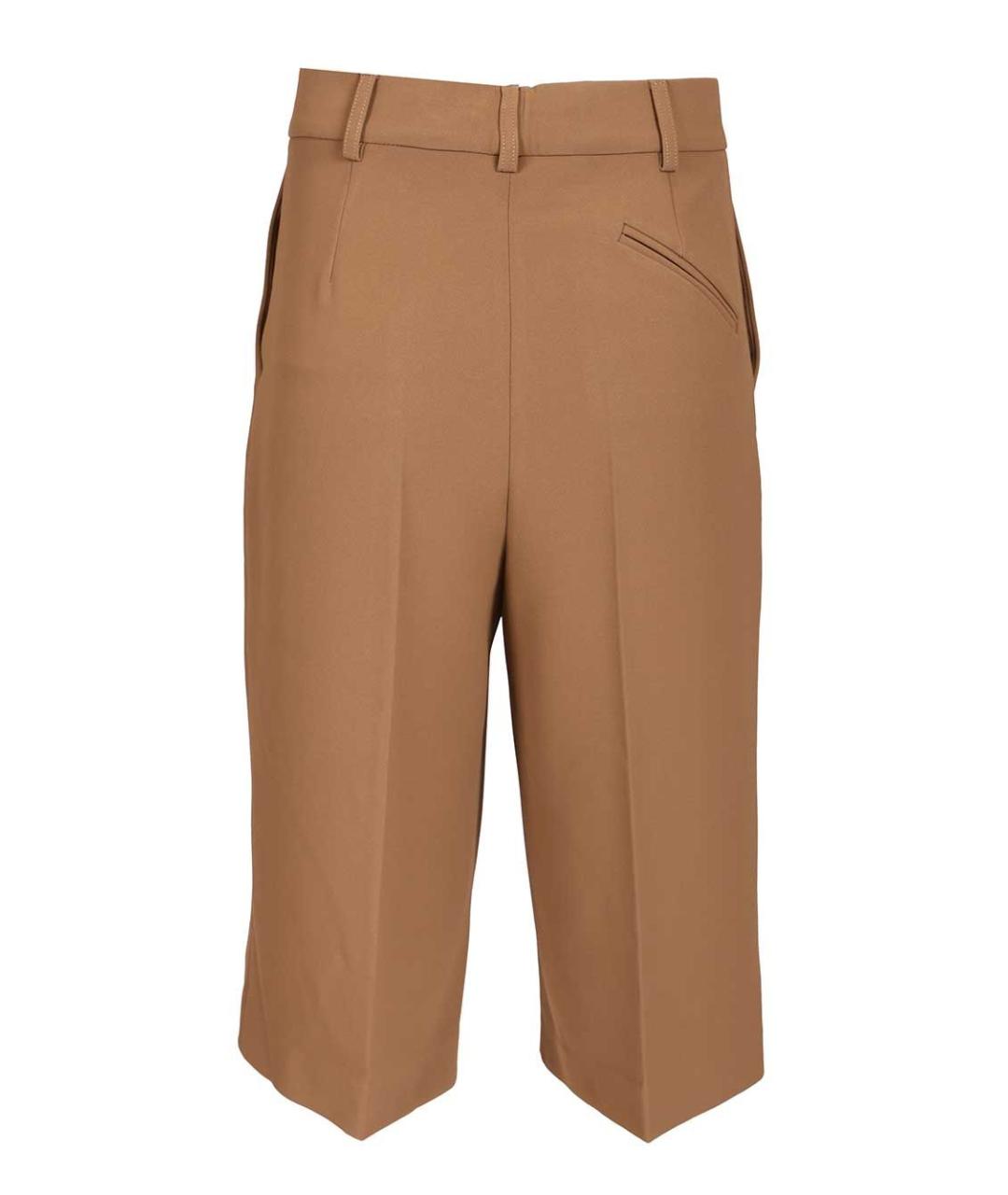 FEDERICA TOSI Коричневые полиэстеровые шорты, фото 2