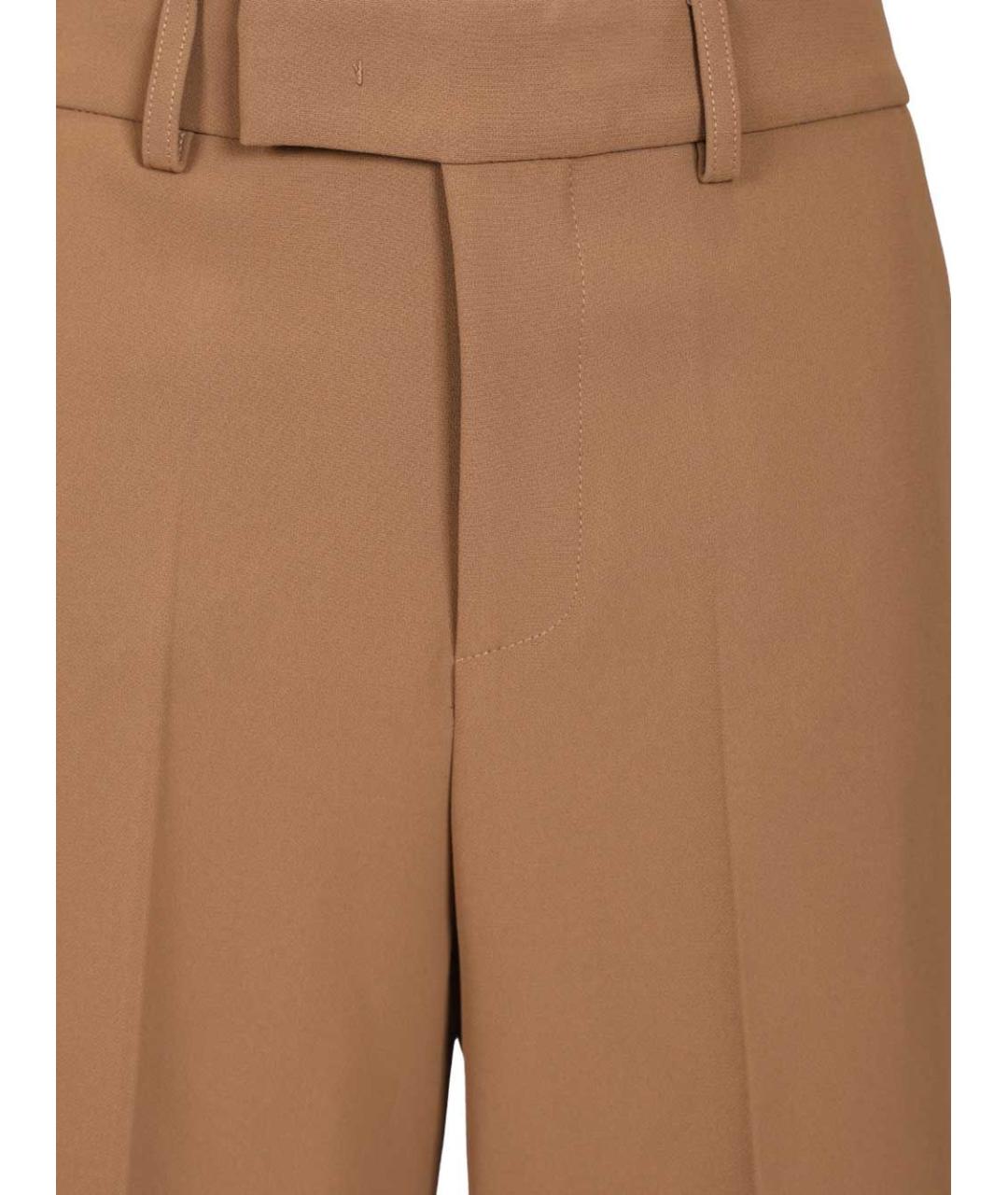 FEDERICA TOSI Коричневые полиэстеровые шорты, фото 4