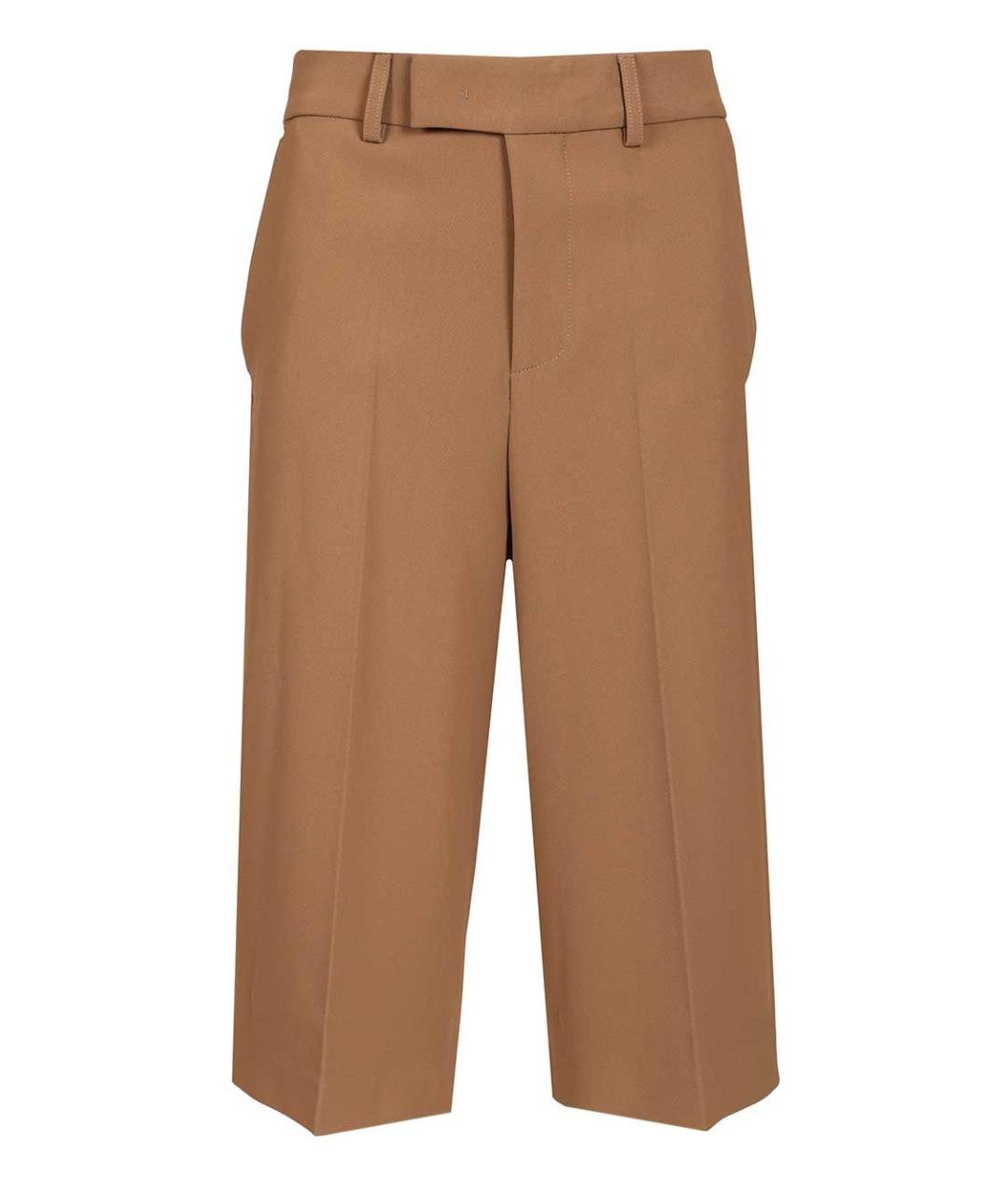 FEDERICA TOSI Коричневые полиэстеровые шорты, фото 1