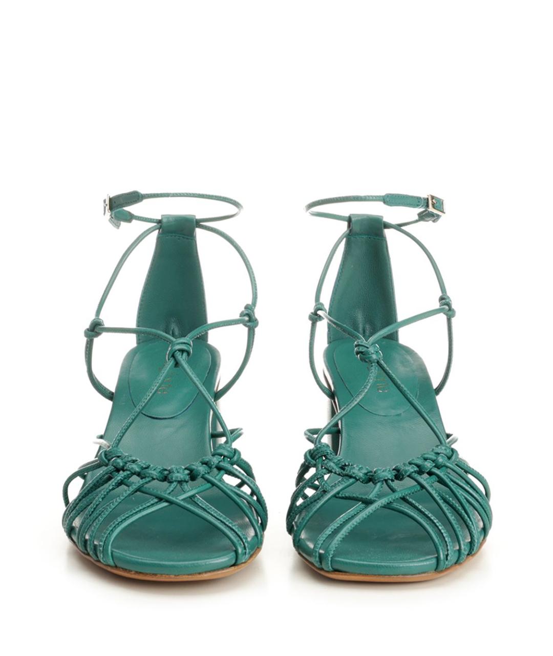 FORTE FORTE Зеленые кожаные босоножки, фото 5
