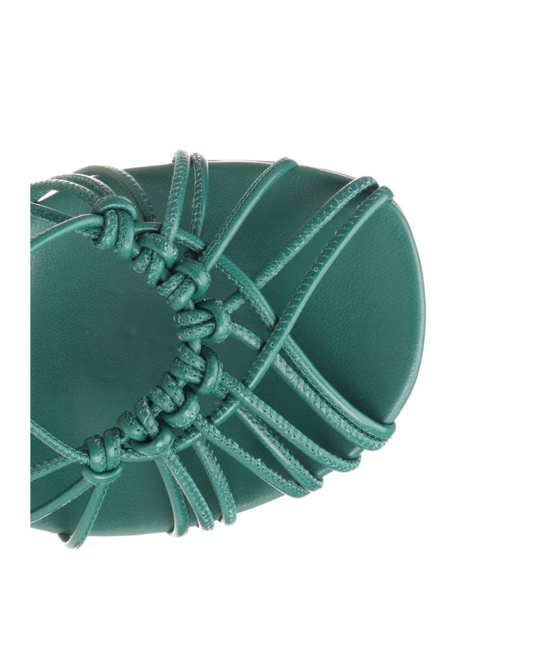 FORTE FORTE Зеленые кожаные босоножки, фото 4