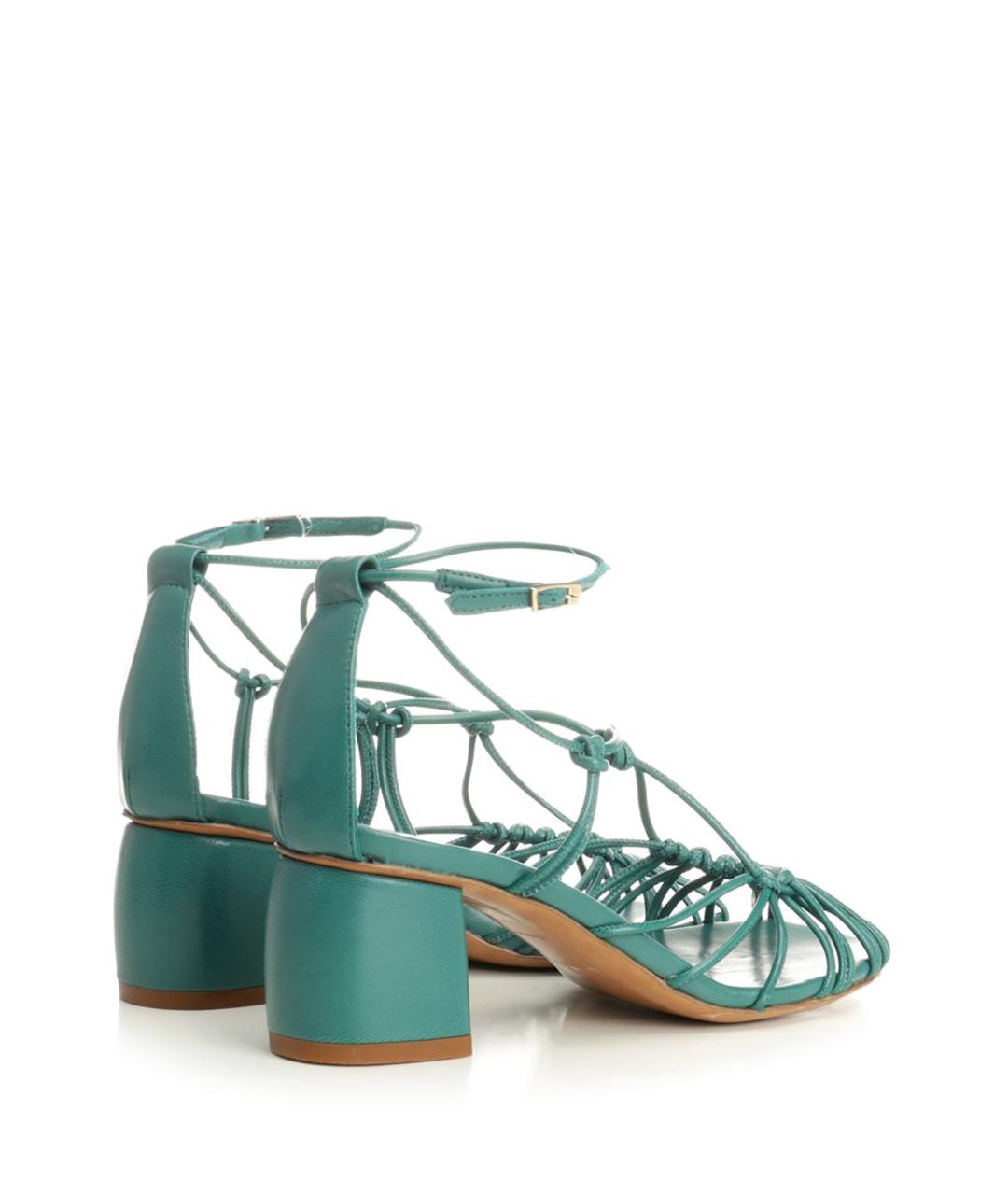 FORTE FORTE Зеленые кожаные босоножки, фото 3
