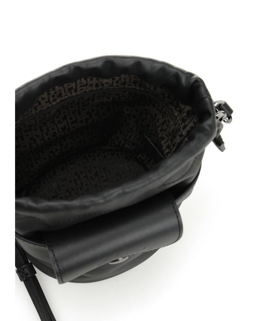 LONGCHAMP Черная кожаная сумка через плечо, фото 4