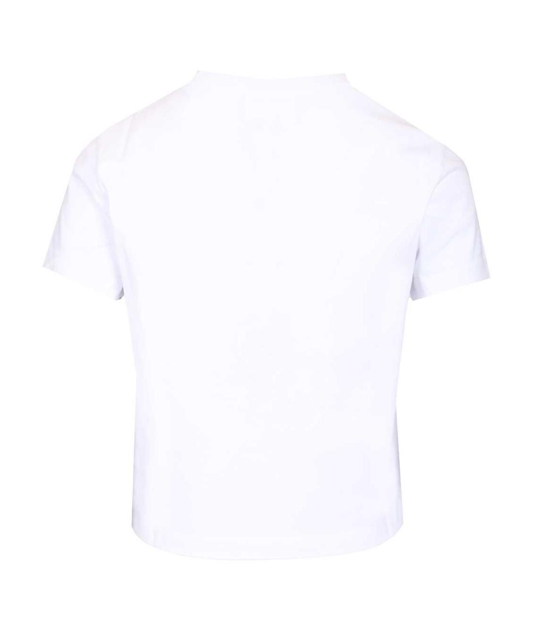 MAISON KITSUNE Белая хлопковая футболка, фото 2