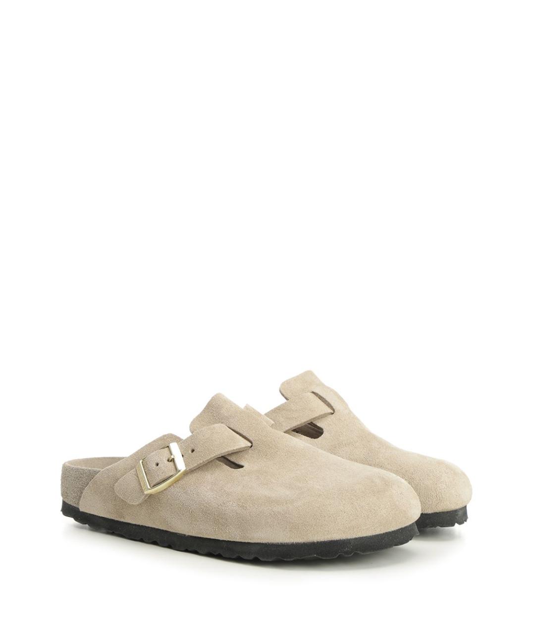 BIRKENSTOCK Бежевые замшевые сандалии, фото 2