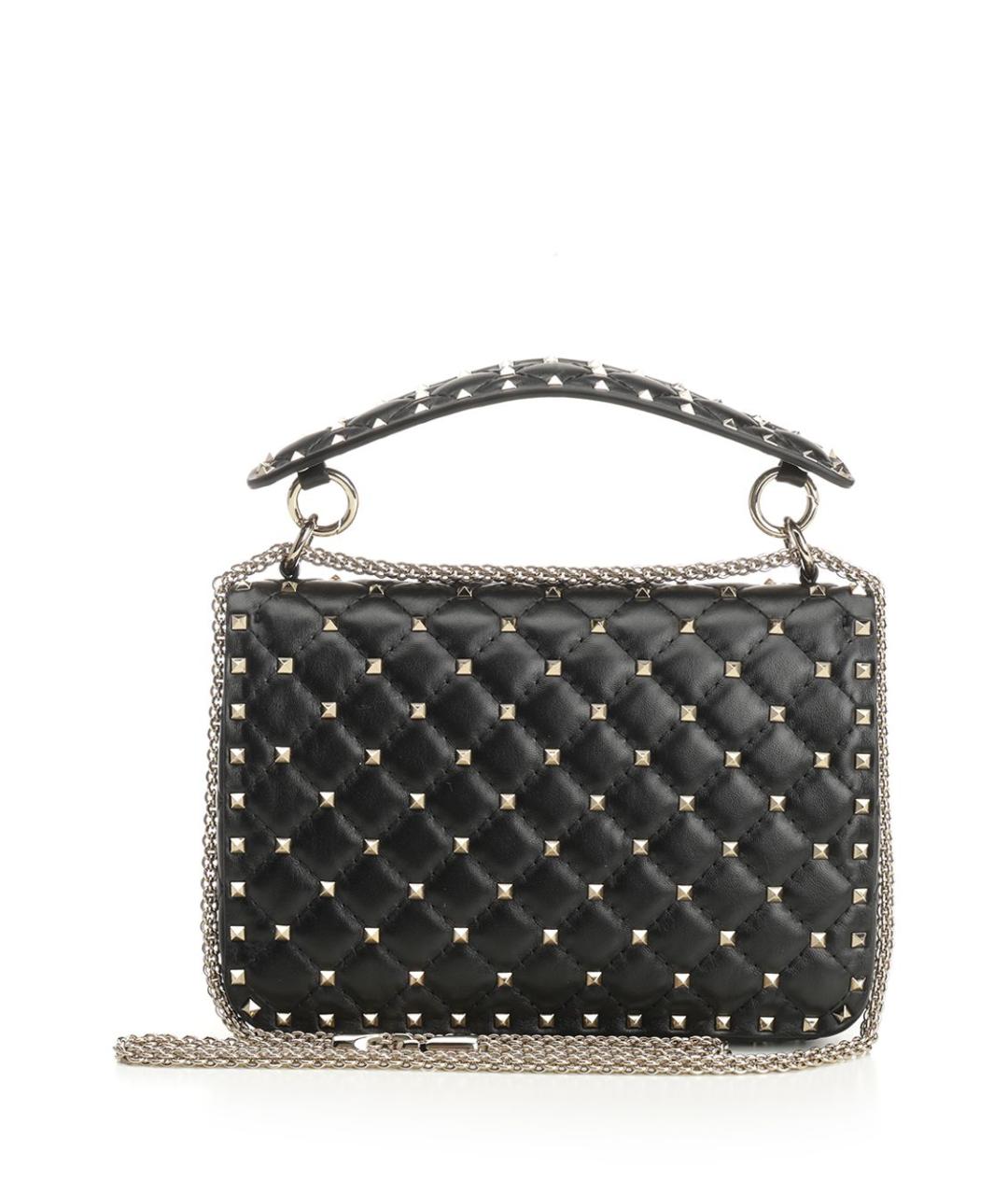 VALENTINO Черная кожаная сумка через плечо, фото 3