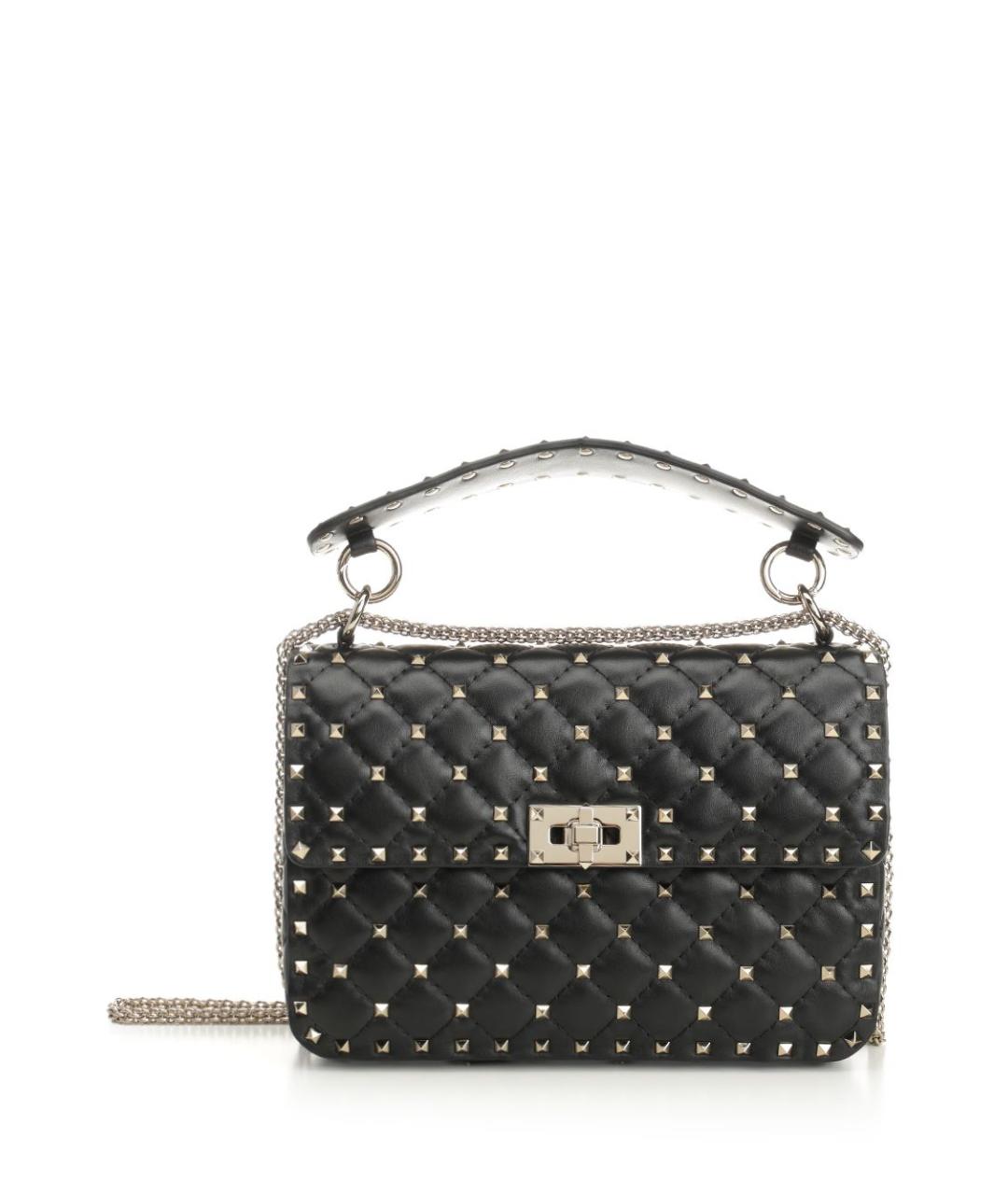 VALENTINO Черная кожаная сумка через плечо, фото 1