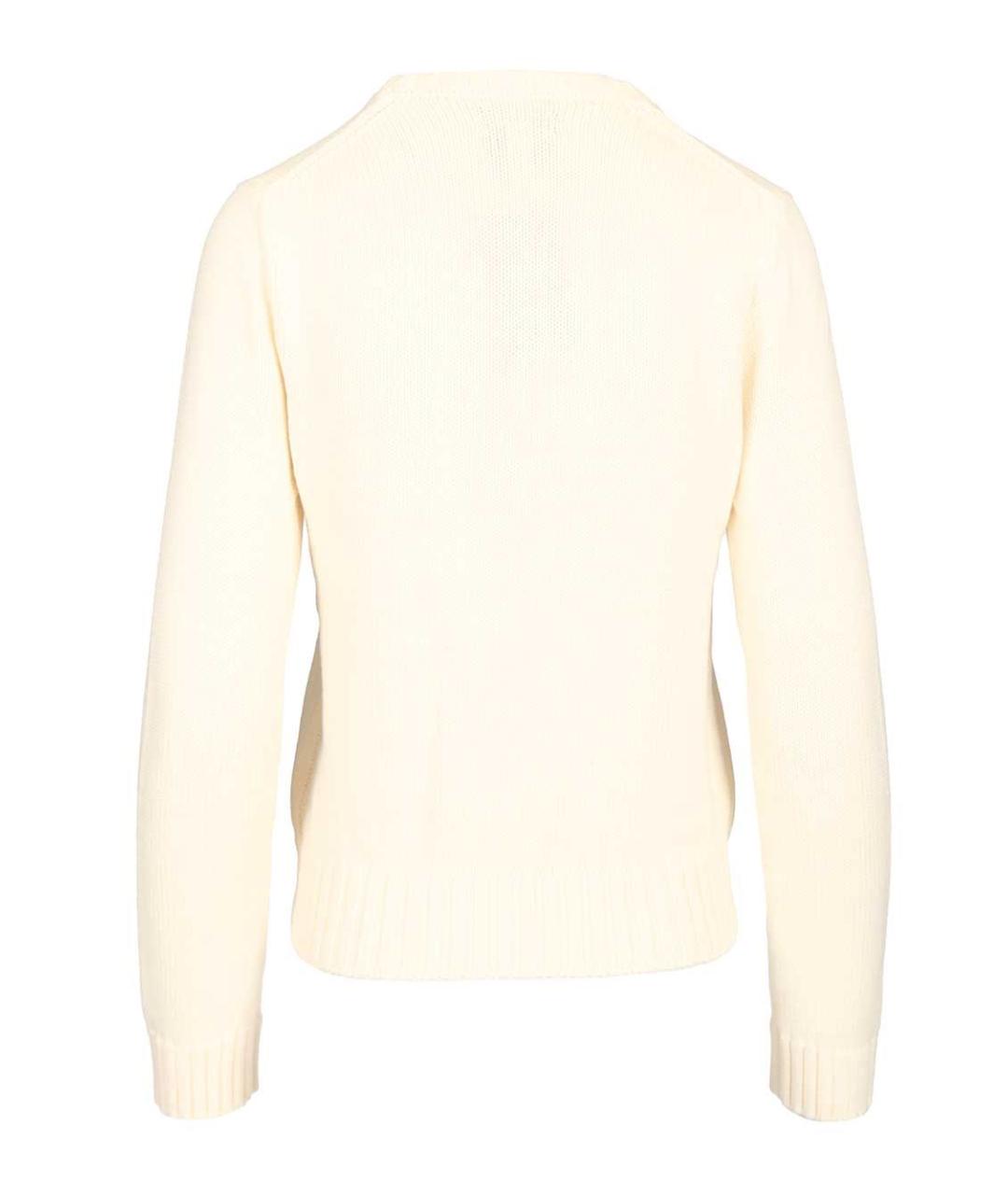 POLO RALPH LAUREN Бежевый хлопковый джемпер / свитер, фото 2