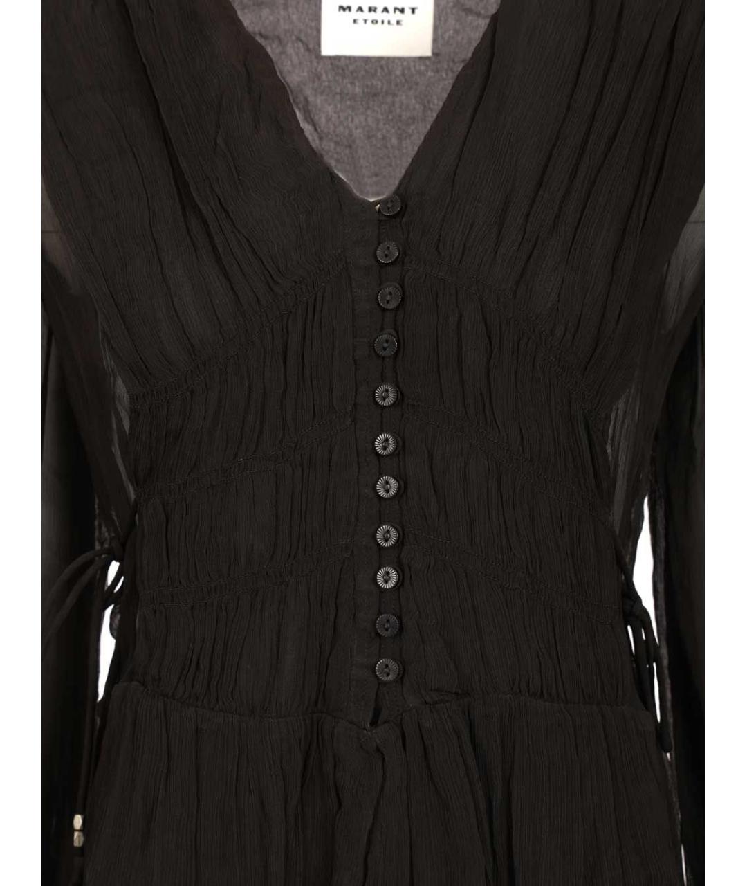 ISABEL MARANT ETOILE Черное вискозное повседневное платье, фото 4