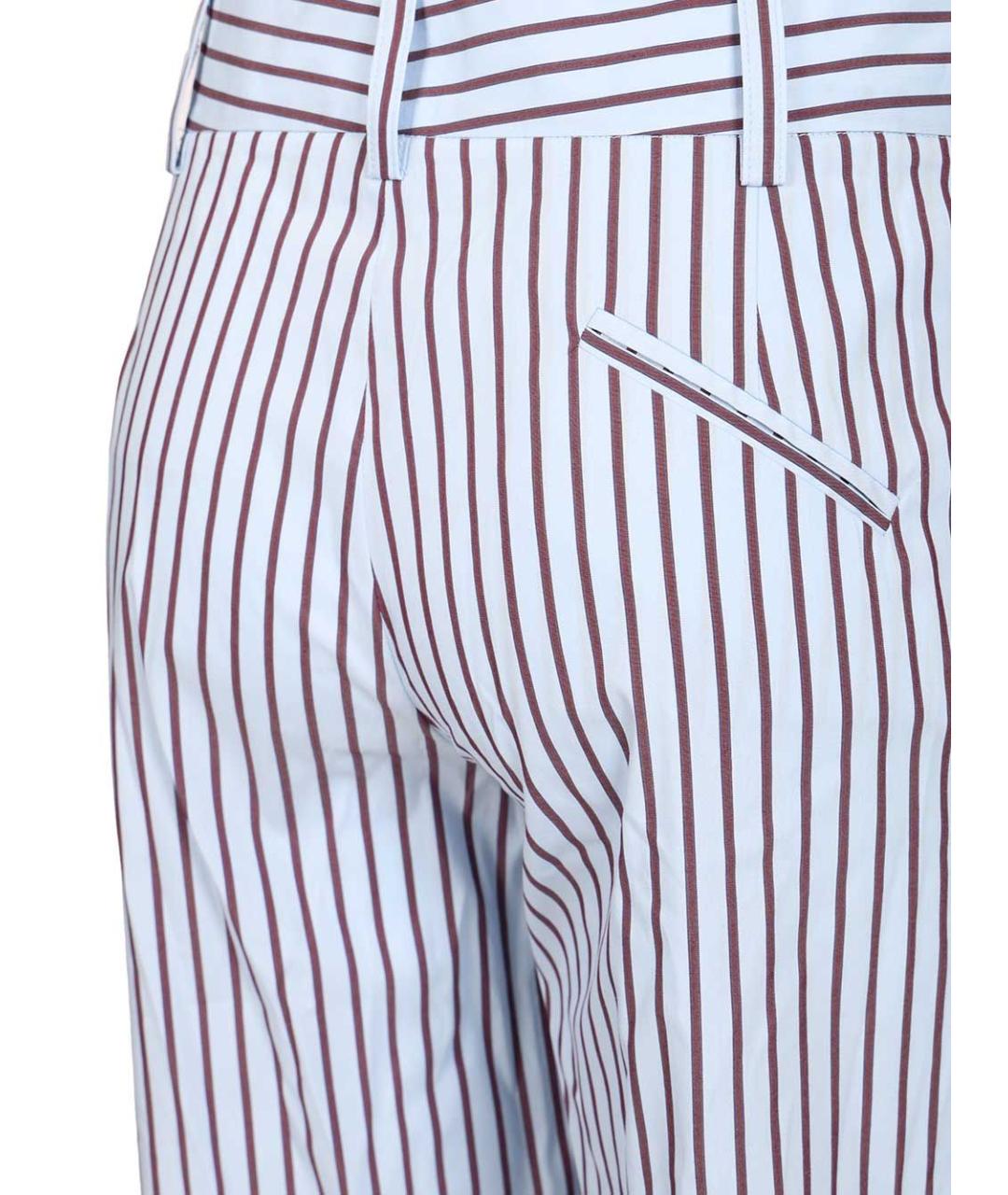 FEDERICA TOSI Мульти хлопковые прямые брюки, фото 5