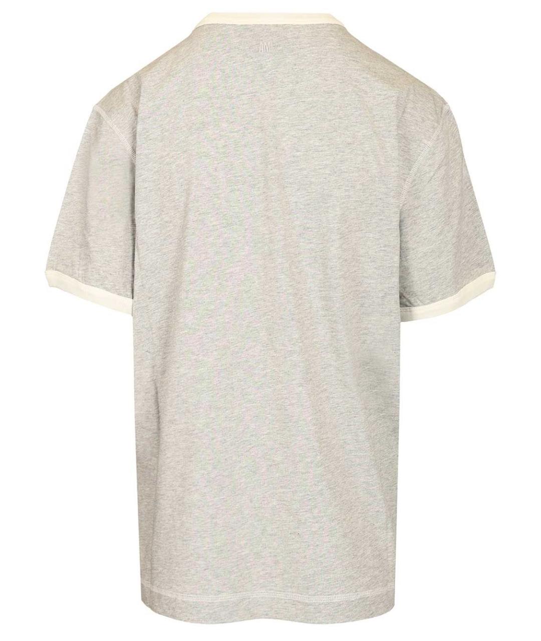 Ami Paris Серая хлопковая футболка, фото 2