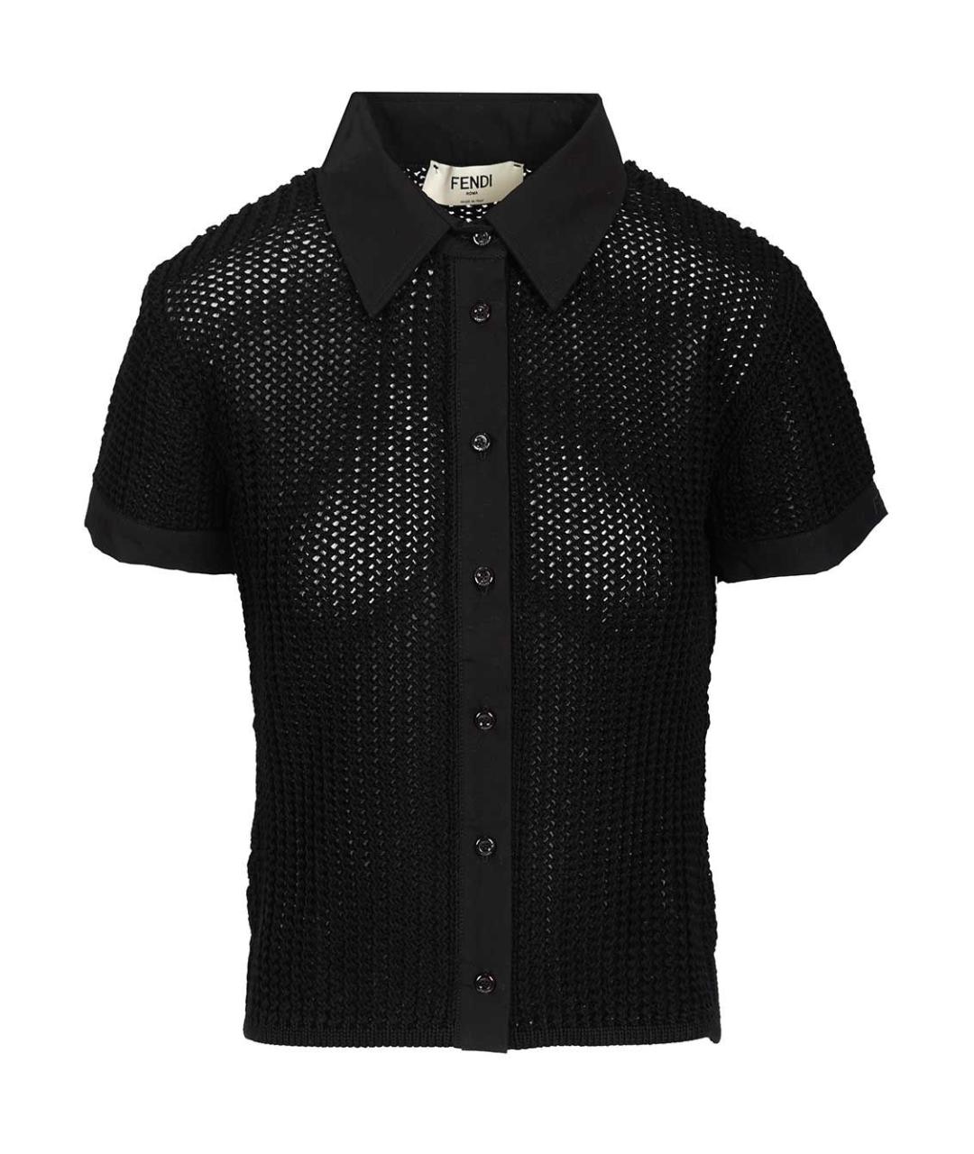 FENDI Черная хлопковая рубашка, фото 1