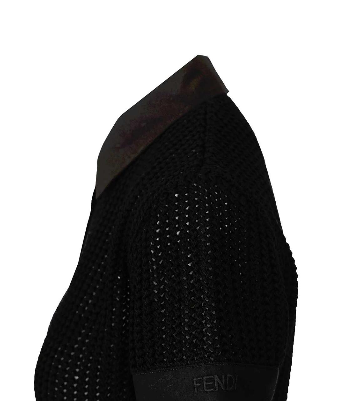 FENDI Черная хлопковая рубашка, фото 5