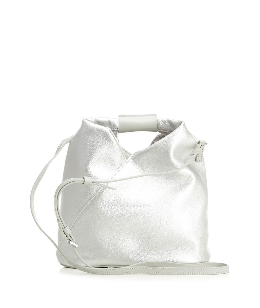 MM6 MAISON MARGIELA Серебряная сумка с короткими ручками из искусственной кожи, фото 3