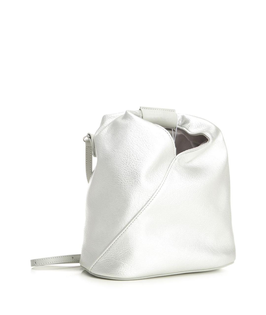 MM6 MAISON MARGIELA Серебряная сумка с короткими ручками из искусственной кожи, фото 2