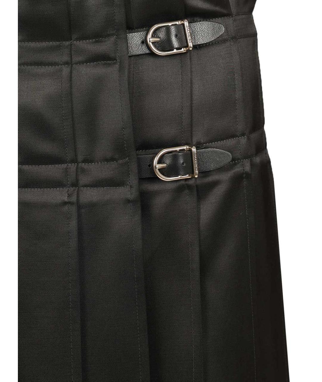 DURAZZI Черная вискозная юбка миди, фото 4