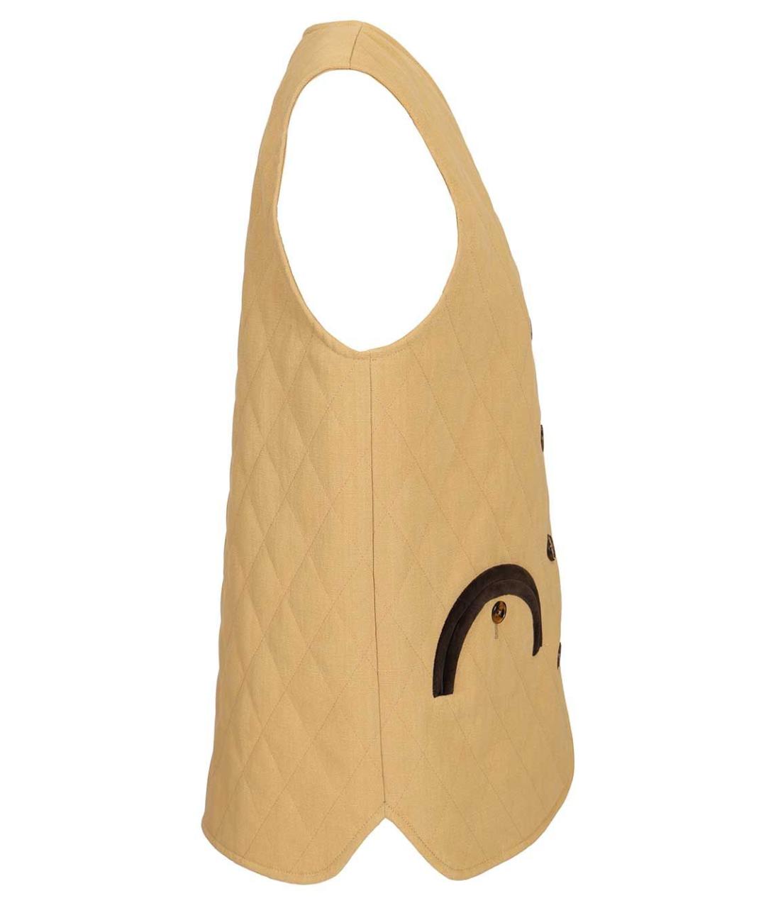 BLAZE MILANO Бежевый полиэстеровый жилет, фото 3