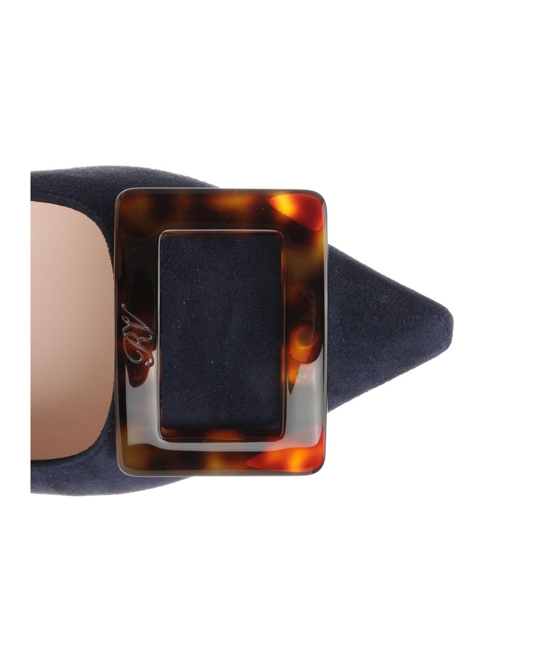 ROGER VIVIER Синие замшевые балетки, фото 4