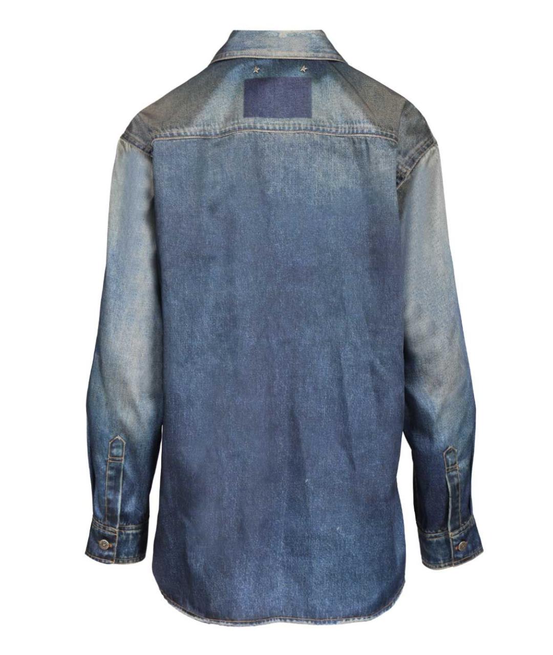 GOLDEN GOOSE DELUXE BRAND Синяя полиэстеровая рубашка, фото 2