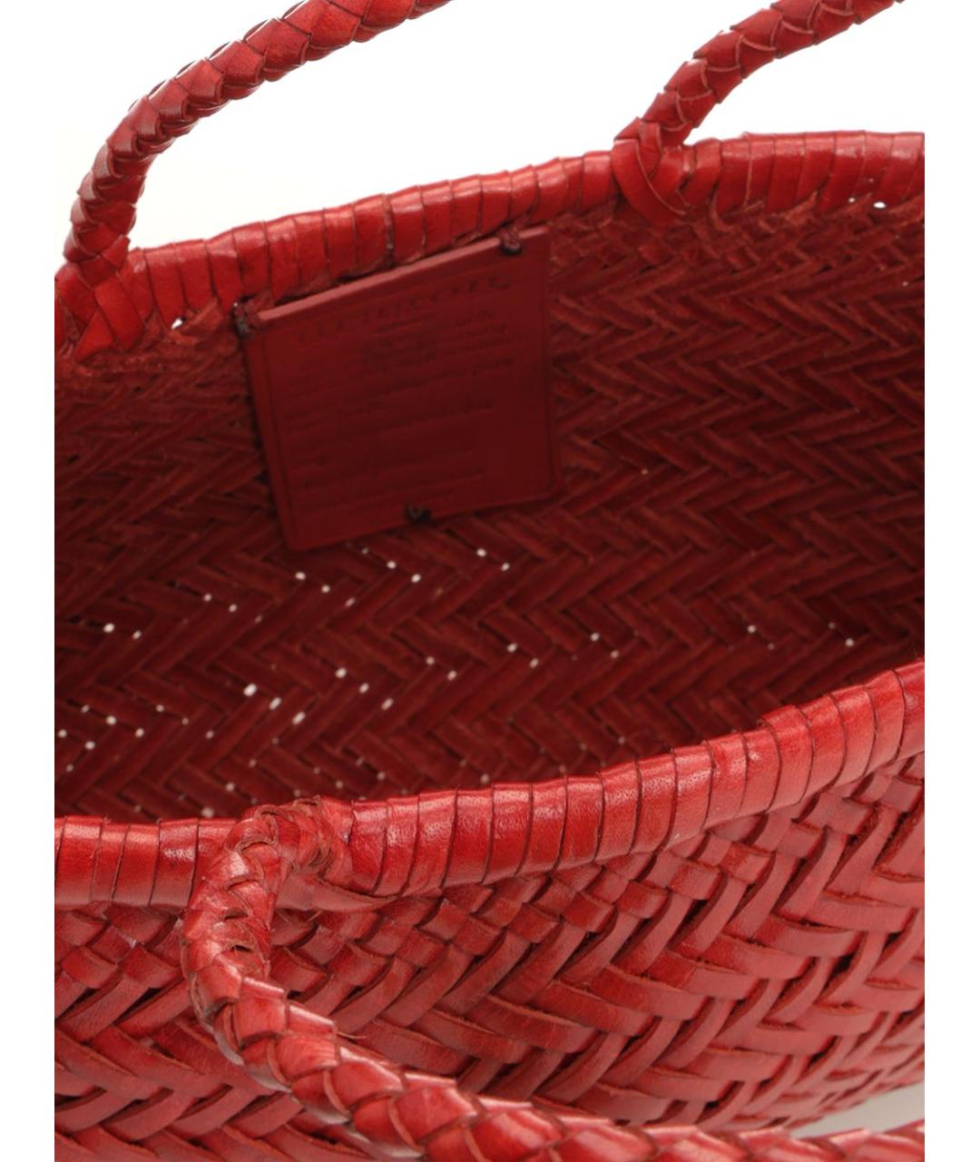 Dragon Diffusion Красная кожаная сумка тоут, фото 5