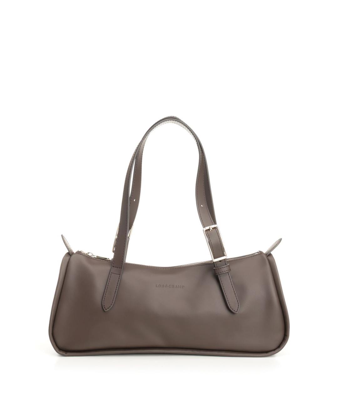 LONGCHAMP Коричневая кожаная сумка через плечо, фото 1