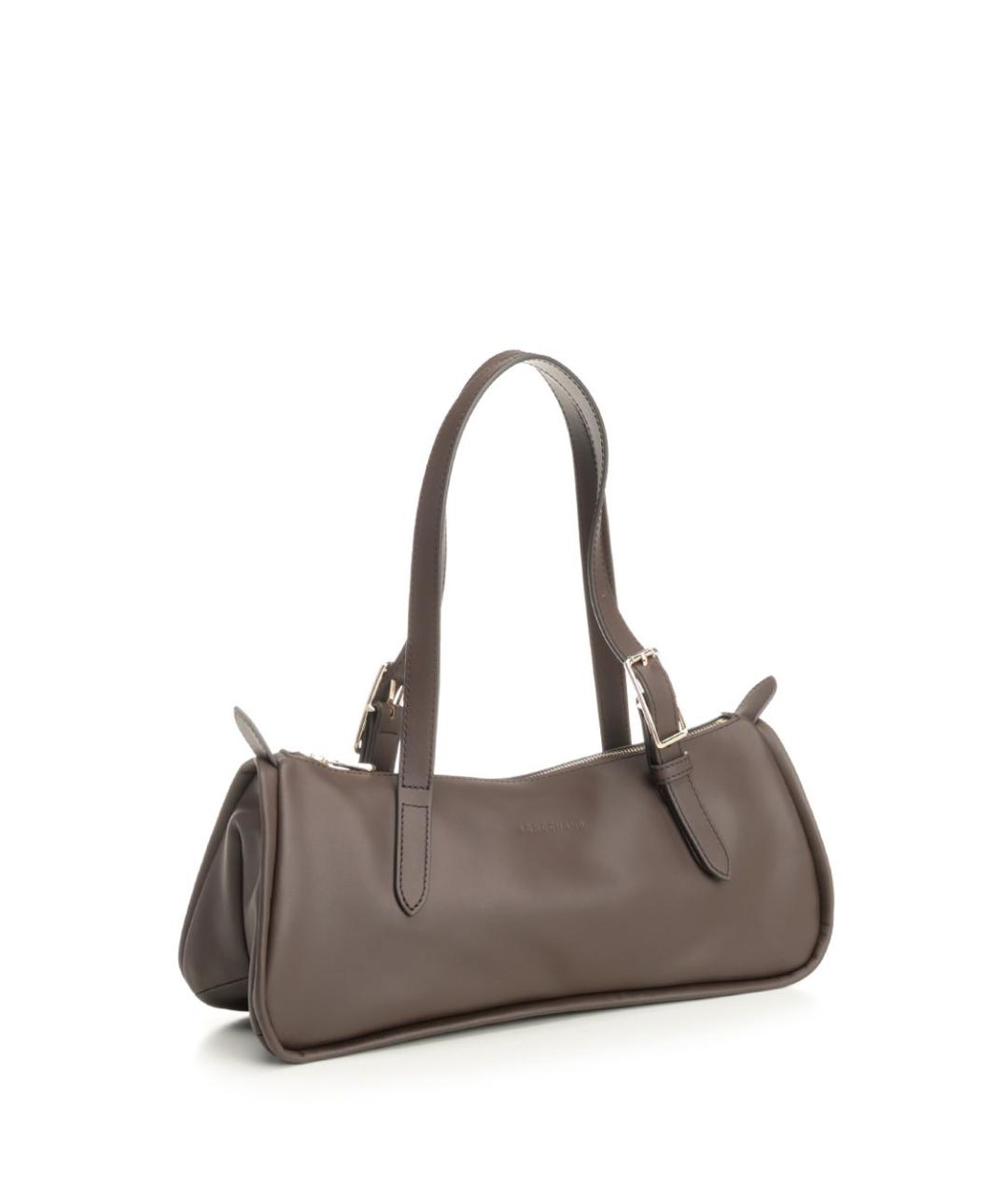 LONGCHAMP Коричневая кожаная сумка через плечо, фото 2