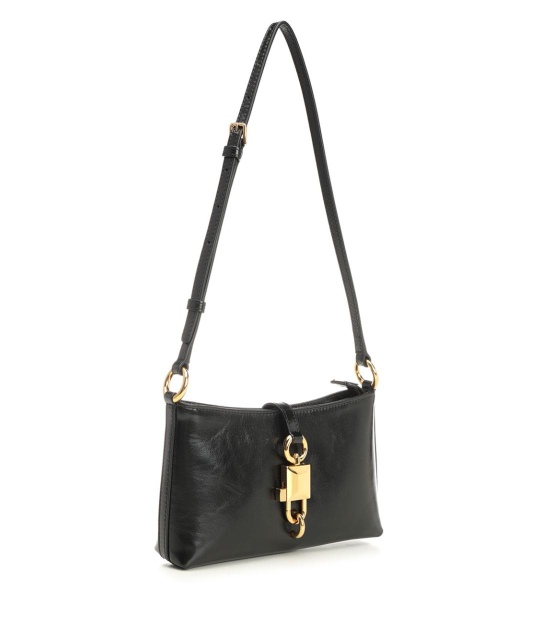 DOLCE&GABBANA Черная кожаная сумка через плечо, фото 2