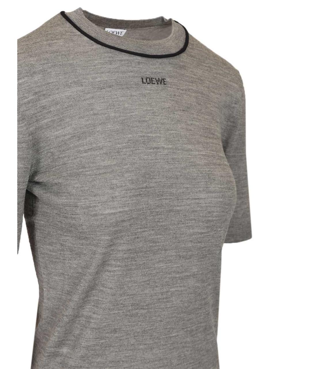 LOEWE Серый шерстяной джемпер / свитер, фото 4