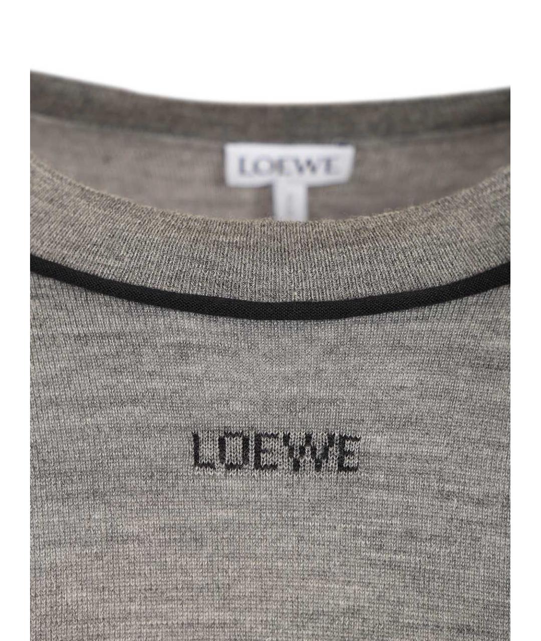LOEWE Серый шерстяной джемпер / свитер, фото 3