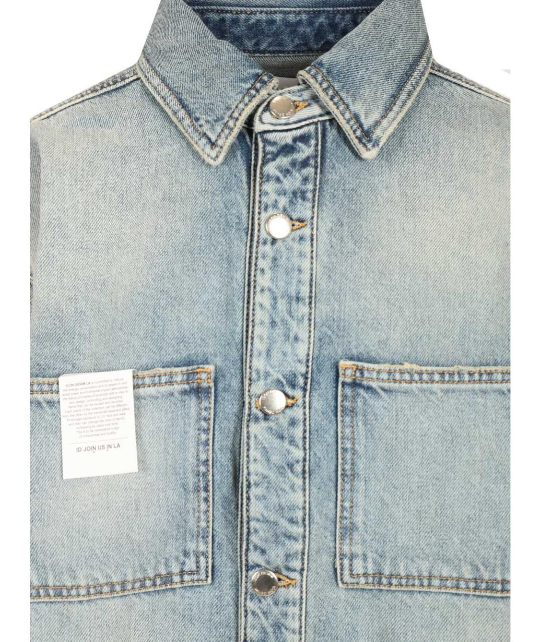 ICON DENIM Голубая хлопковая куртка, фото 4