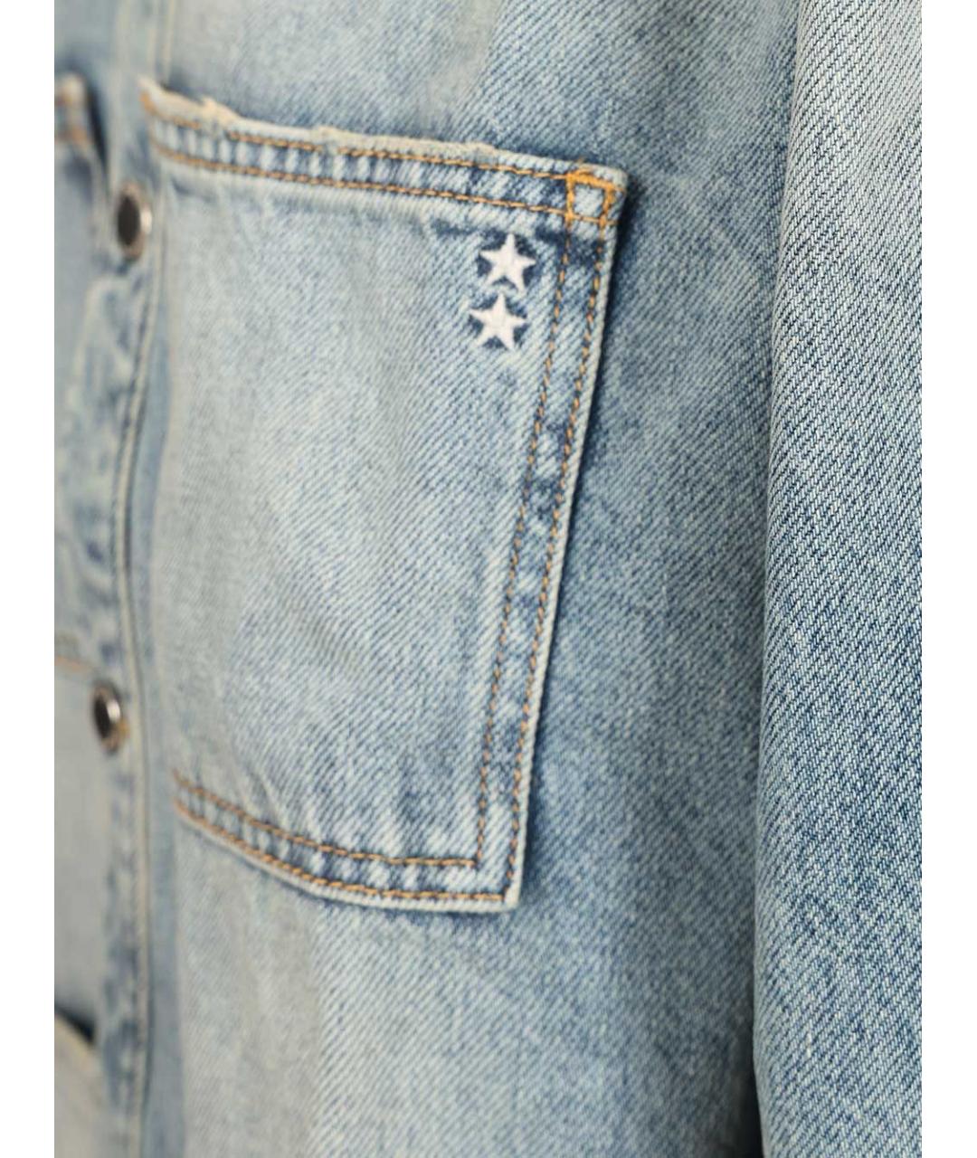 ICON DENIM Голубая хлопковая куртка, фото 5