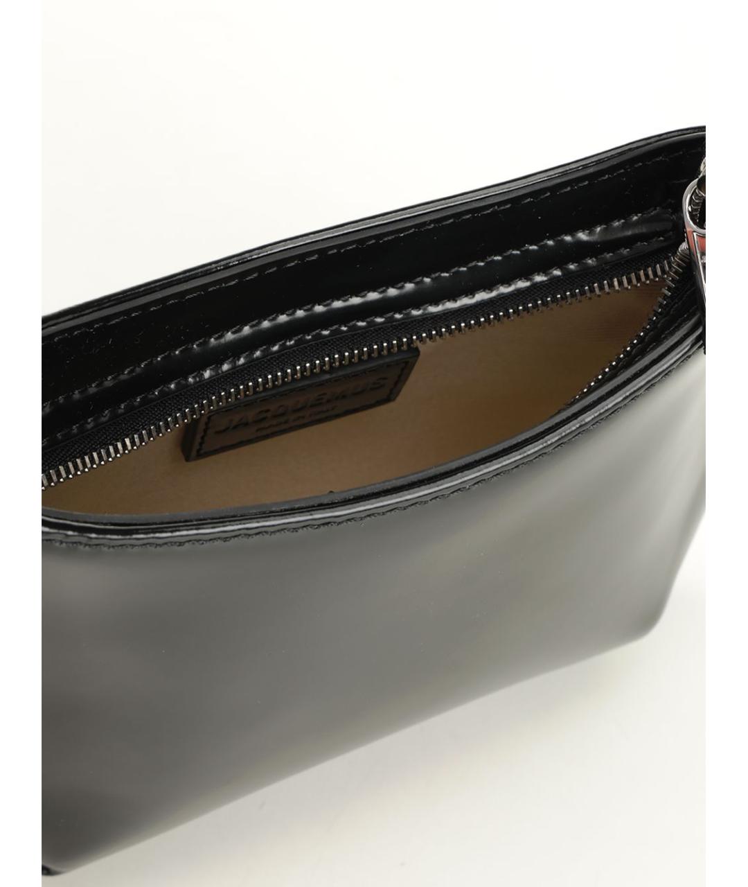 JACQUEMUS Черная кожаная сумка через плечо, фото 4