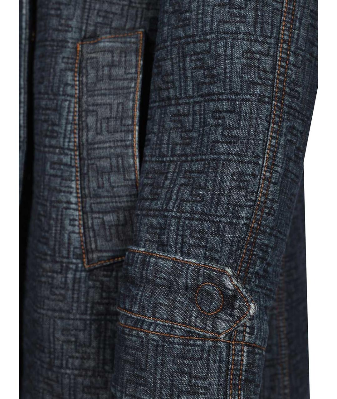 FENDI Синий деним тренч/плащ, фото 5