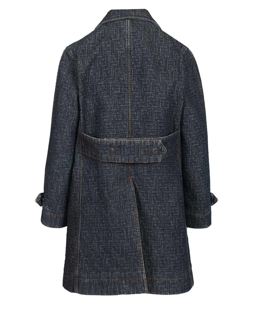 FENDI Синий деним тренч/плащ, фото 2